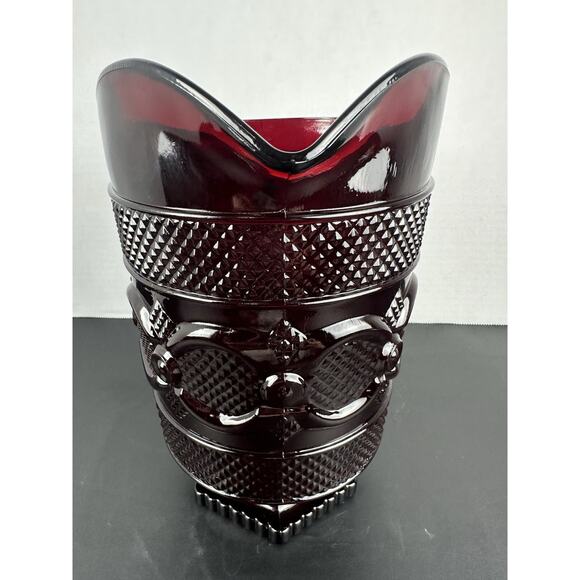 The 1876 Avon Cape Cod Collection Pitcher Ruby Red Pitcher New In Box - Picture 2 of 7